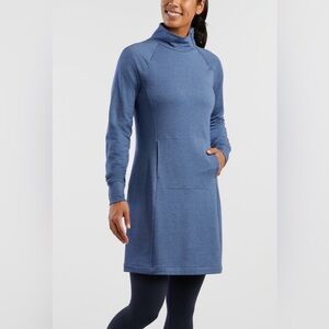 NWT Women’s Title Nine Guthrie French Terry Sweatshirt Athleisure Blue Dress L.